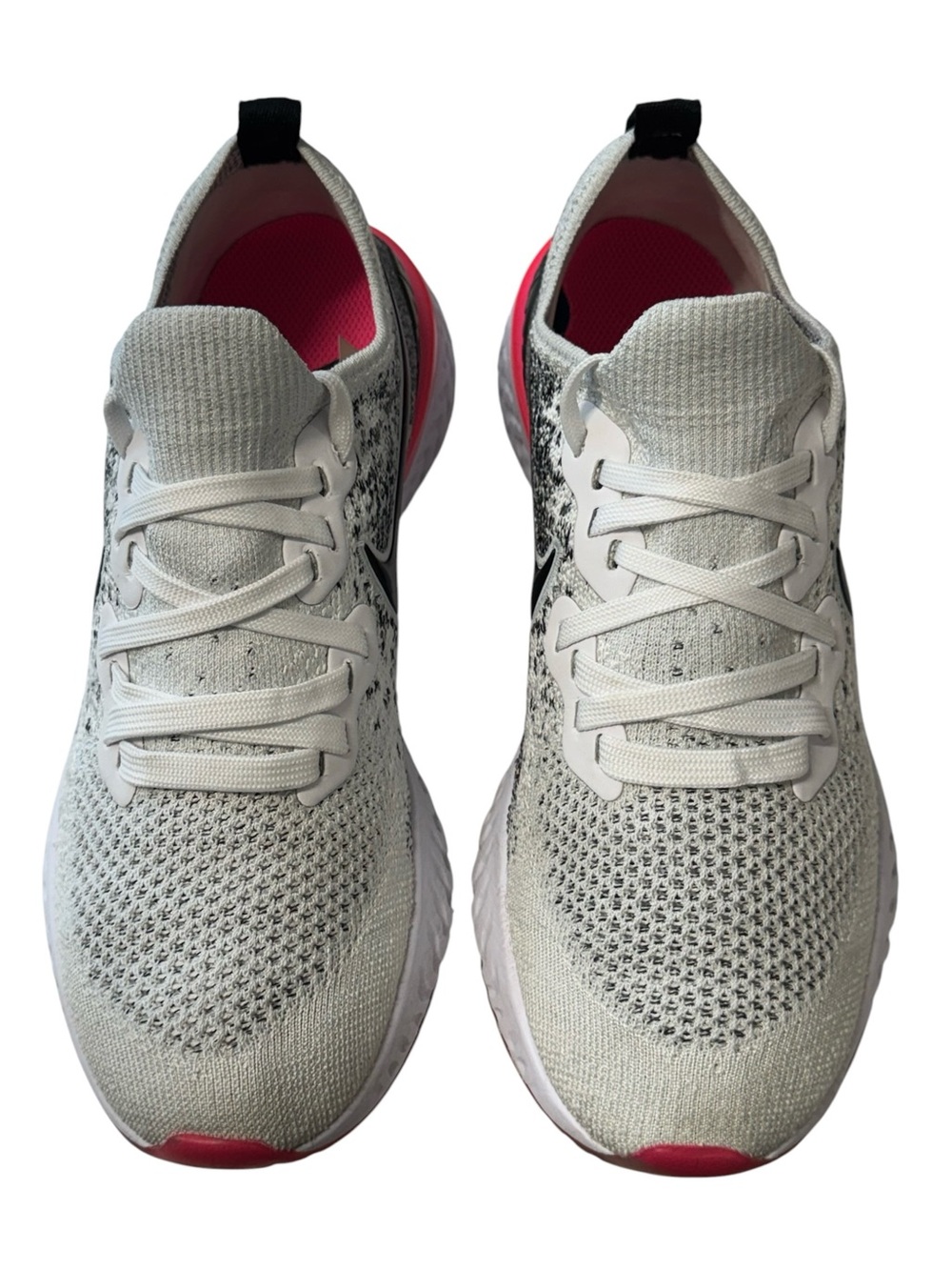 Nike Epic React Flyknit 2 White Black Pink Women’s Running Walking Shoes 8.5 - Picture 8 of 10